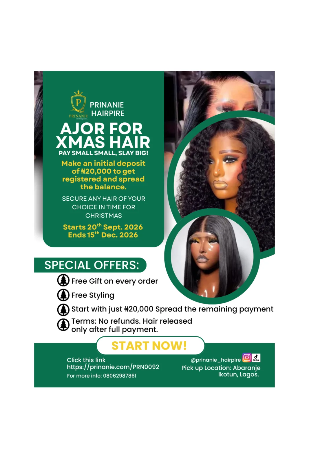AJOR FOR XMAS HAIR